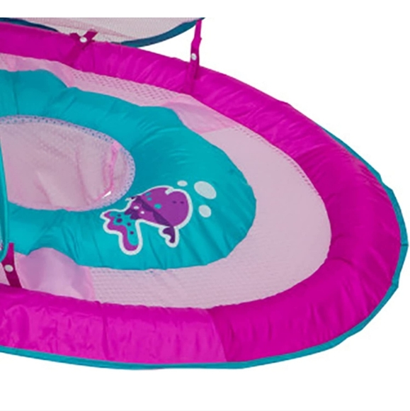 SwimWays Baby Spring Inflatable Round Pool Float with Protective Sun Canopy - Picture 2 of 8
